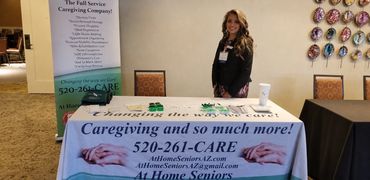 At Home Seniors caregivers at a marketing event in Tucson Az