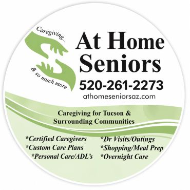 Logo for At Home Seniors caregiving services in Tucson.