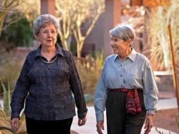 Friends enjoying time with each other in Tucson Az as our At Home Senior caregivers do all the work!