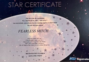 At Home Seniors long time client in Tucson, Az has a star named after him