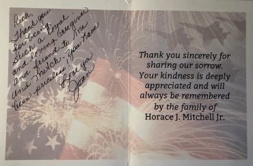 Heart Felt Thank you from an At Home Seniors client in Tucson for 10 years of service
