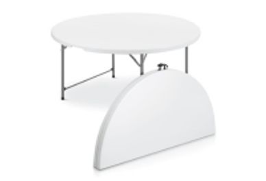 White Folding Round Table
