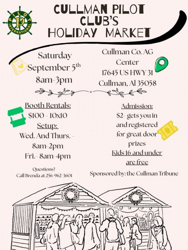 Cullman Pilot CLub's Holiday Market 2026