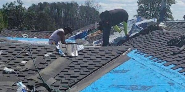 Workers on roof!