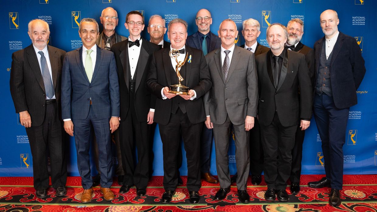 Group photo of the MPEG Font Format Subgroup Emmy(R) award recipients.