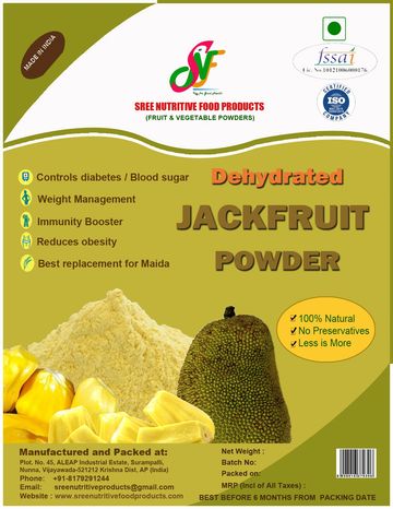 Dehydrated jackfruit powder for health benefits and cooking.