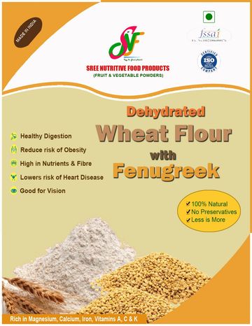 Dehydrated wheat flour with fenugreek, healthy and natural.
