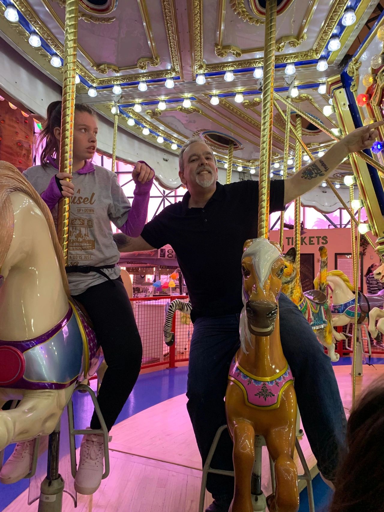 Mike and Genevieve together at Circus Circus in 2019