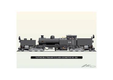 Puffing Billy Railway
Victorian Railway
Bayer Garrett
G Class  Steam Locomotive
G 42  Locomotive
Rai