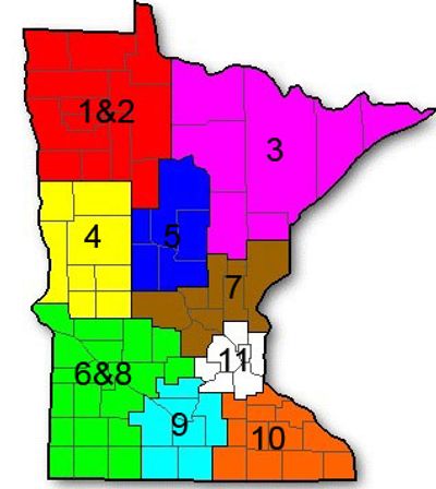 The MNDAPE Leadership Committee represents 11 different regions in the state of Minnesota.