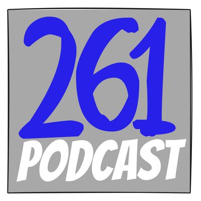 Logo with '261 Podcast' text in blue and white on gray.