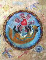 Fox's Heart, Vision Shield, Shamanic Journey, Totem Animal, Native American Symbols, Spirit Animal