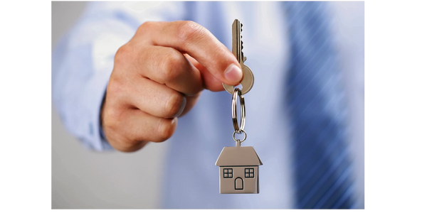 key with a house keychain
