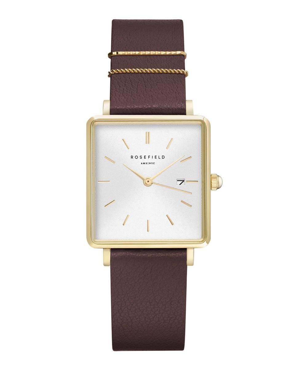 ROSEFIELD WATCH White Sunray (BOXY COLLECTION)
