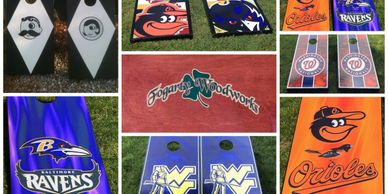 Baltimore Orioles Cornhole Board Skins pair 