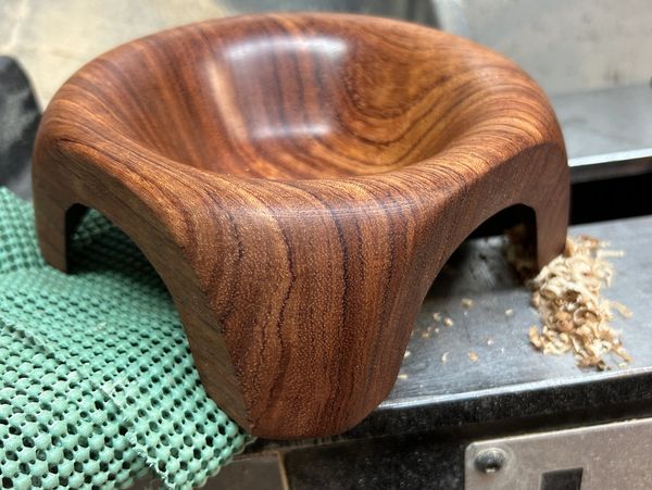 winged legs bubinga bowl
