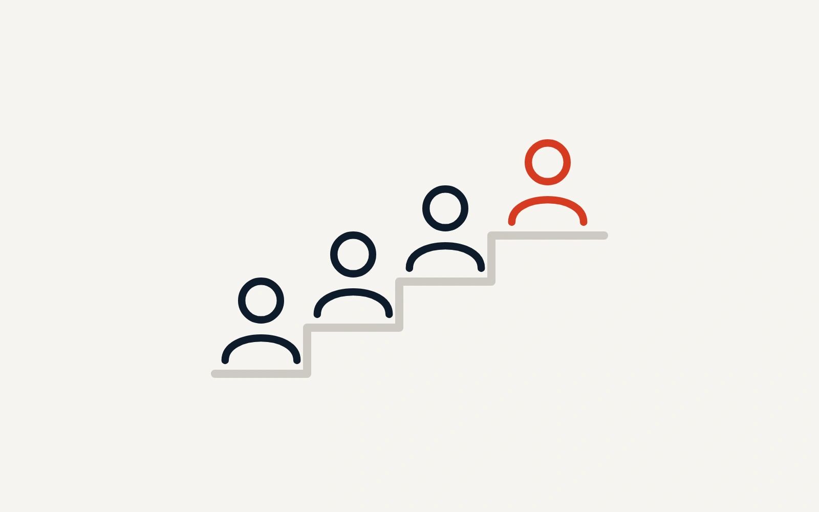 Enablement symbol: people rise step by step