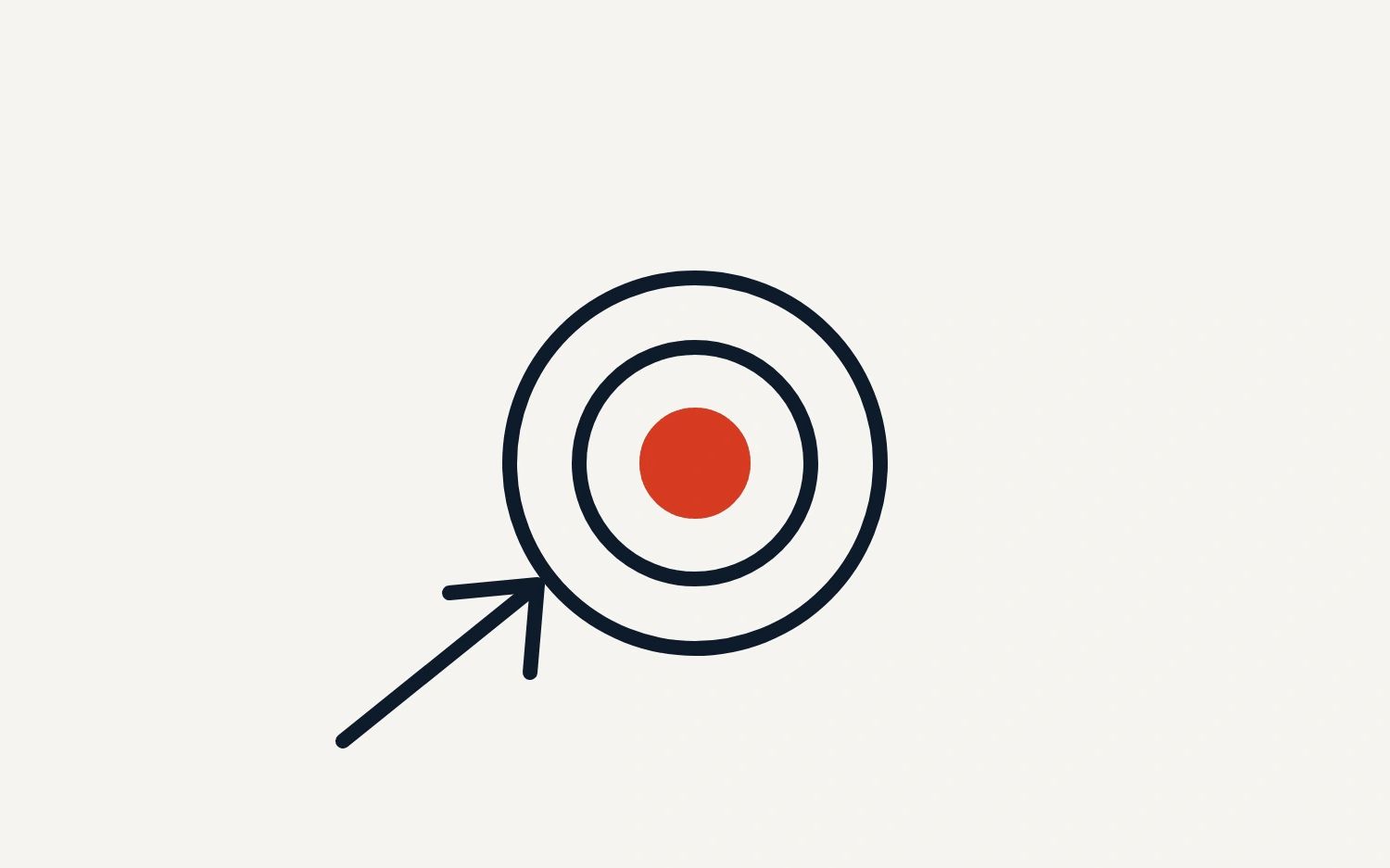 Go-to-market symbol: an arrow hitting the target