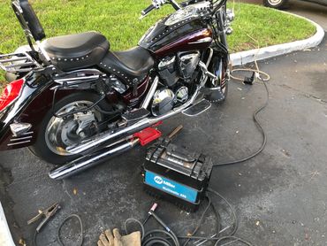On-site Motorcycle welding repair for a stranded customer. Now he’s on the road enjoying life. 