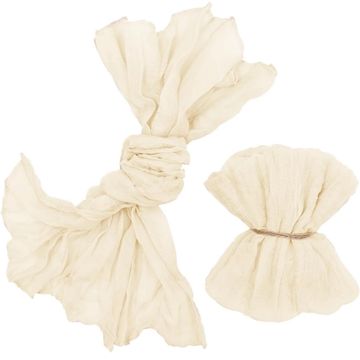 Beige cheesecloth napkin