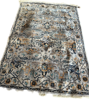 Blue beige rug