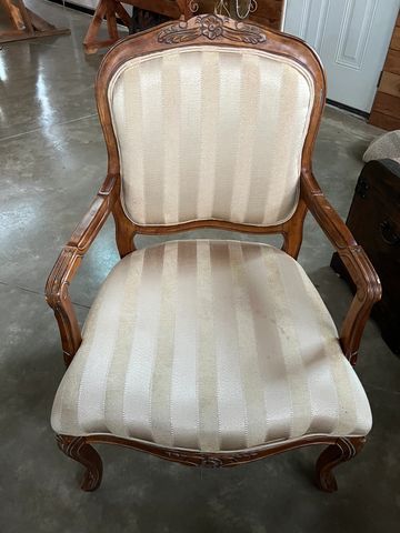 Cream and Wood Chair