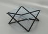 DS-231 Glass top with metal base