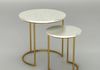 DS-208 Nesting tables with marble top and metal base