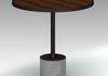 DS-179 Concrete base with wood top and metal post