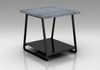 DS-172 Concrete top with industrial metal base and glass shelf.