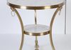 DS-200 Marble top and shelf with metal legs