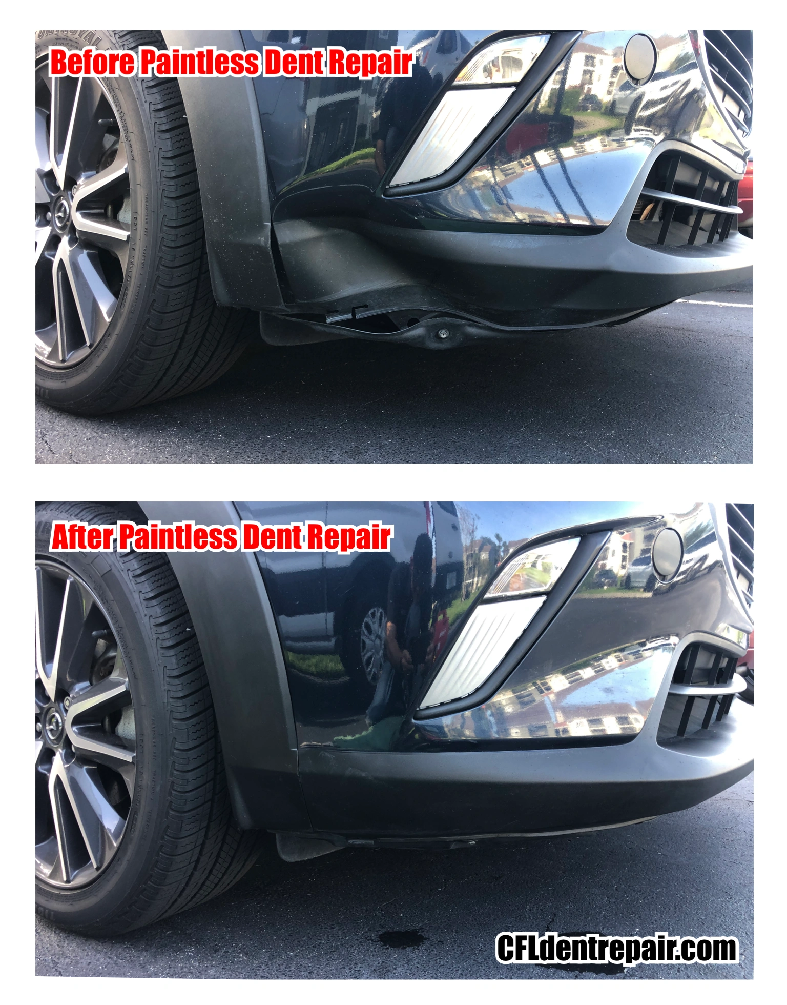 Central Florida Dent Repair Bumper Paintless Dent Removal Mobile PDR Near Me Fix Car Sanford Lake Ma