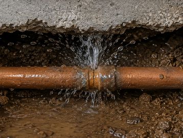 Slab leak detection & repair 