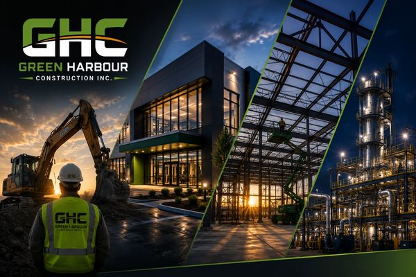 Construction scenes showcasing Green Harbour Construction Inc.