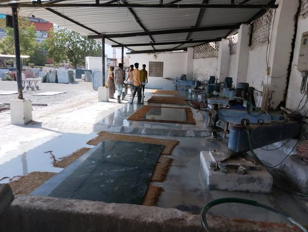 Processing and inspection of Granite slabs undertaken at Ridhi Sidhi Minerals' Sukher based factory