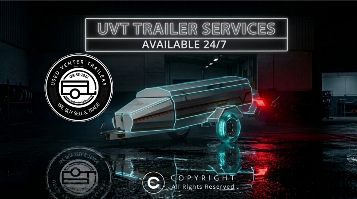Luggage trailer inspection and servicing available 24/7 UVT Brakpan Gauteng