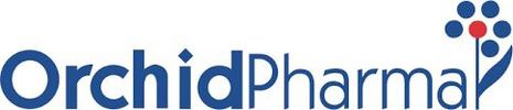 Orchid Pharma logo with floral design.