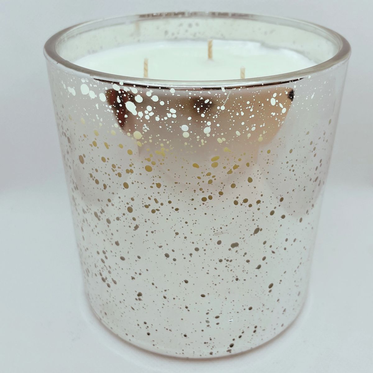X-Large Electroplated Gold/Silver Glass Jar filled with 600g of soy wax and  your chosen