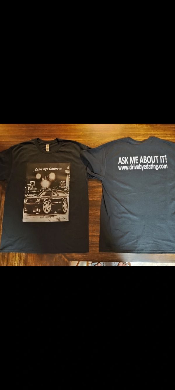 image shows the front and back of our shirt