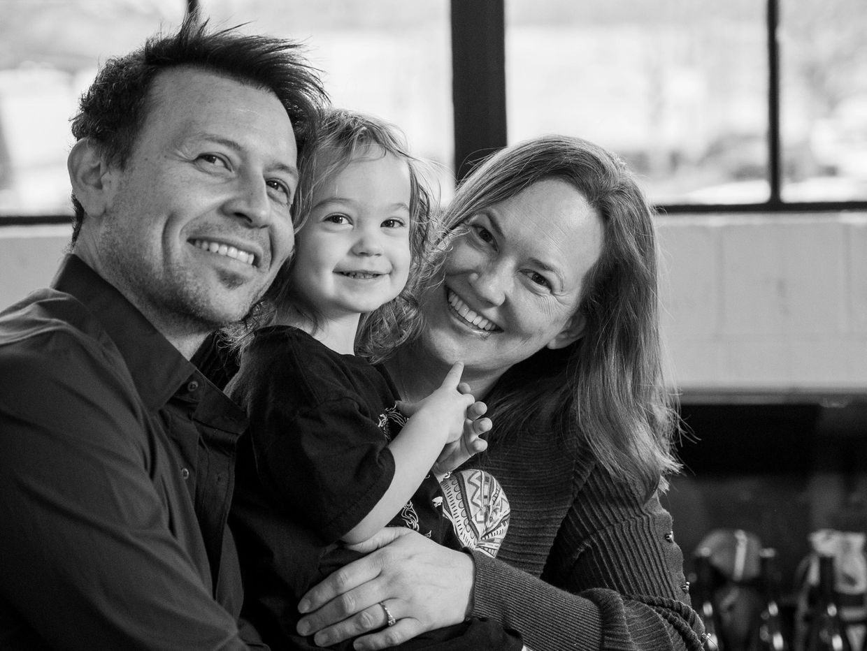 Salvador, Adaline and Sandi in the tasting room.