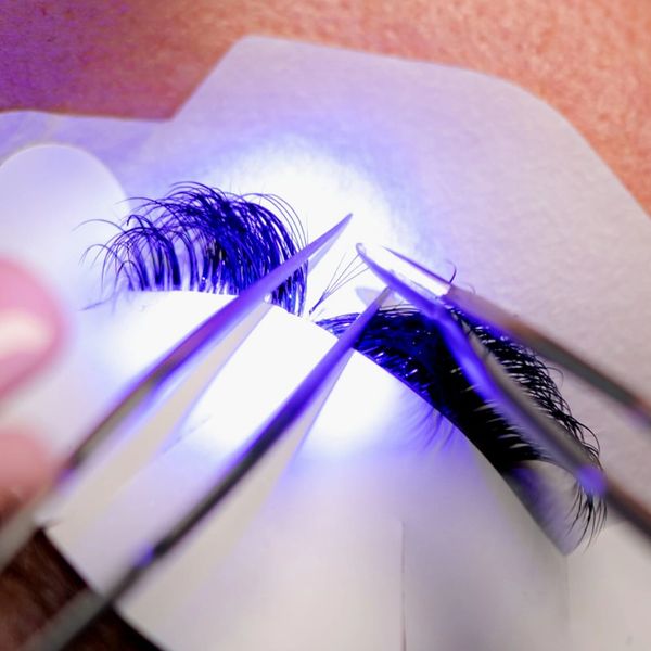 UV nano lash extension application