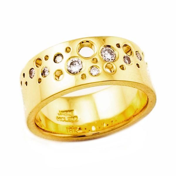 18K Gold Champagne Bubbles Ring — All The Brilliants