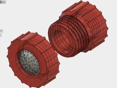 Custom spray nozzle created for Inventor Entrepreneur and sold nationwide. 
Copyright 2025 JMS3DPrin