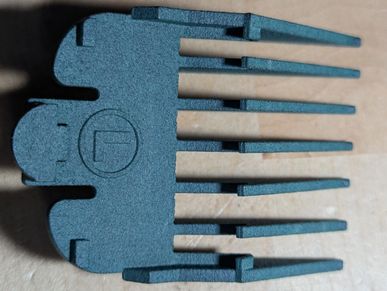 Hair clipper guide developed for an inventor.  Copyright 2025 JMS3DPrinting.com