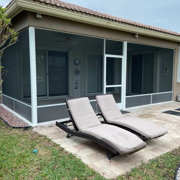 Final product image of the finished screen porch enclosure.