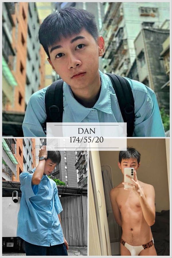 Collage of a young man named Dan in urban and indoor settings.