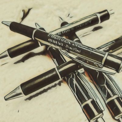 Pilchuck Notary signs so much, we had to make our own pens.