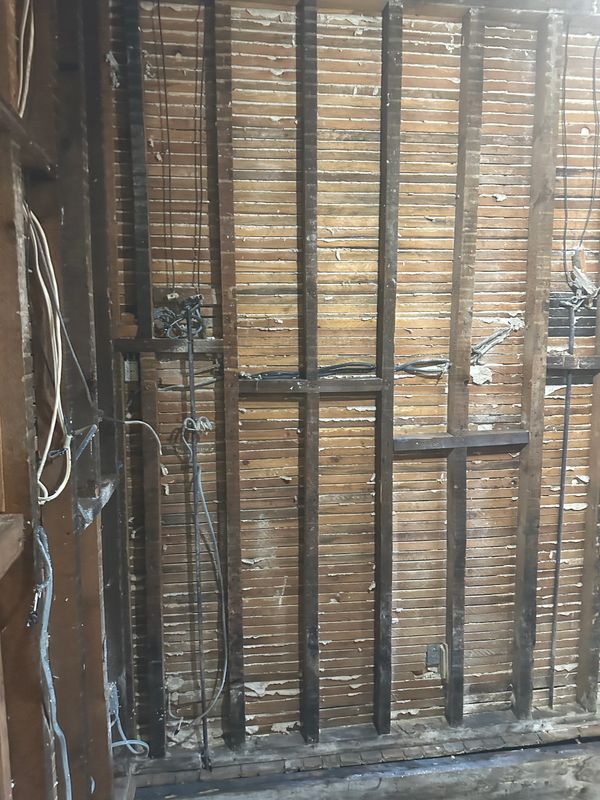 Completed demolition in bathroom