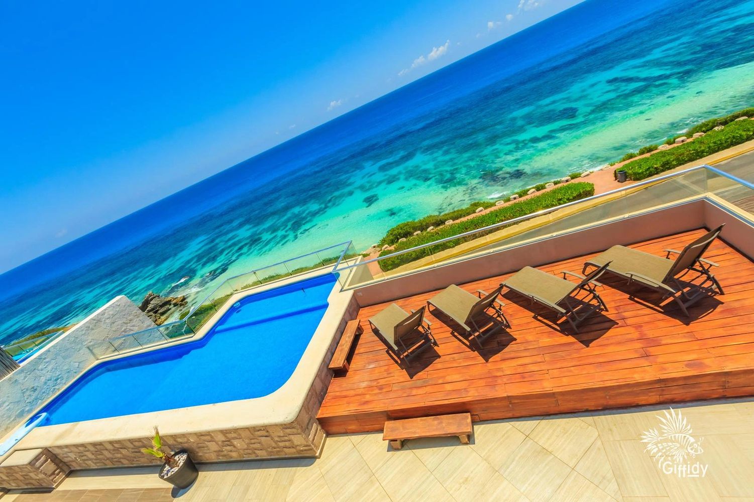 luxury vacation rental isla mujeres rooftop private pool