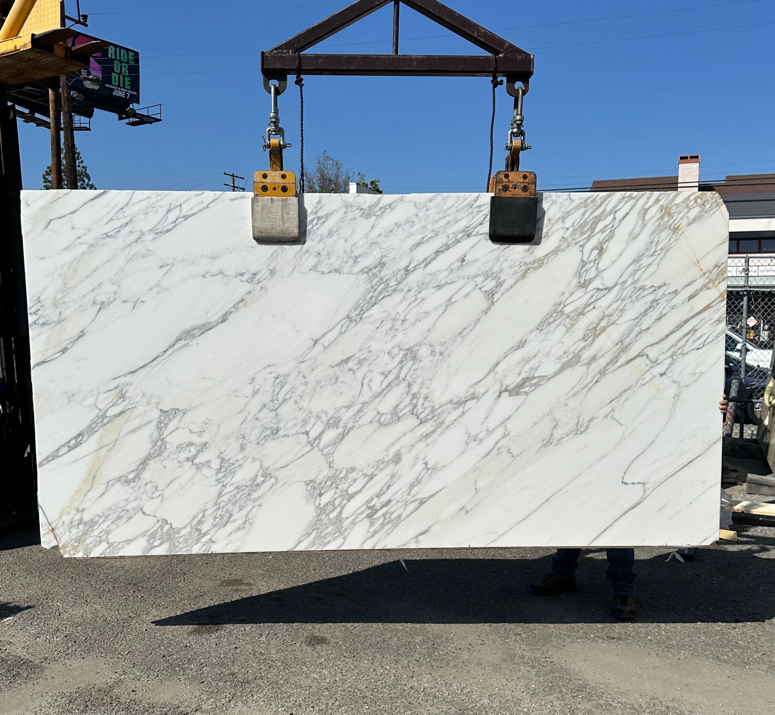 Calacatta gold borghini super extra honed finished marble slab